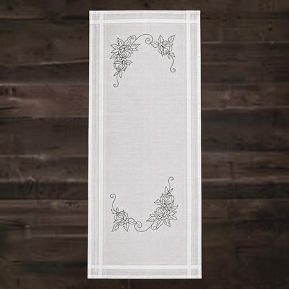 Förtryckt broderilöpare rosenknopp –  Permin