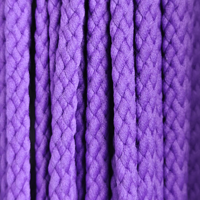 Runda Skosnören 6mm - Bomull Cerise/Lila - Perfekt för Skor & Luvtröjor - NavaGarn