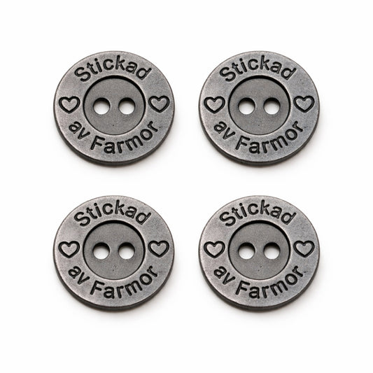 Metallknappar Stickad av Farmor 2-pack