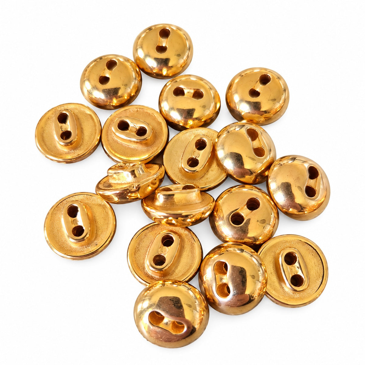 Metallknapp wadköping guld 10mm 10-pack
