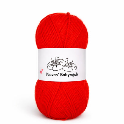 Mjukis akrylgarn röd navagarn