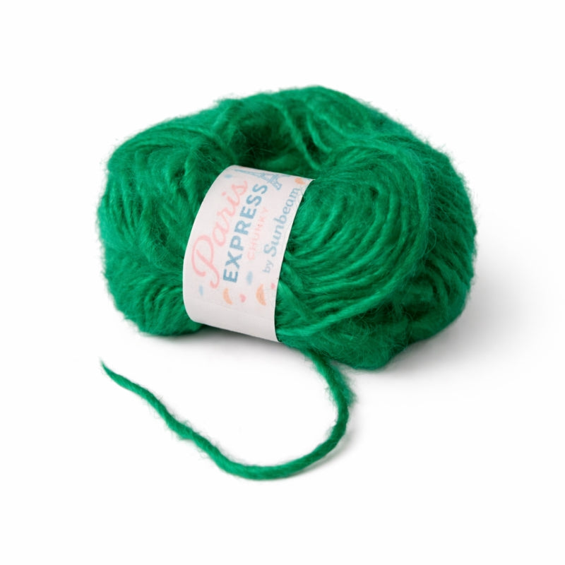 Mohairgarn tjockt grönt