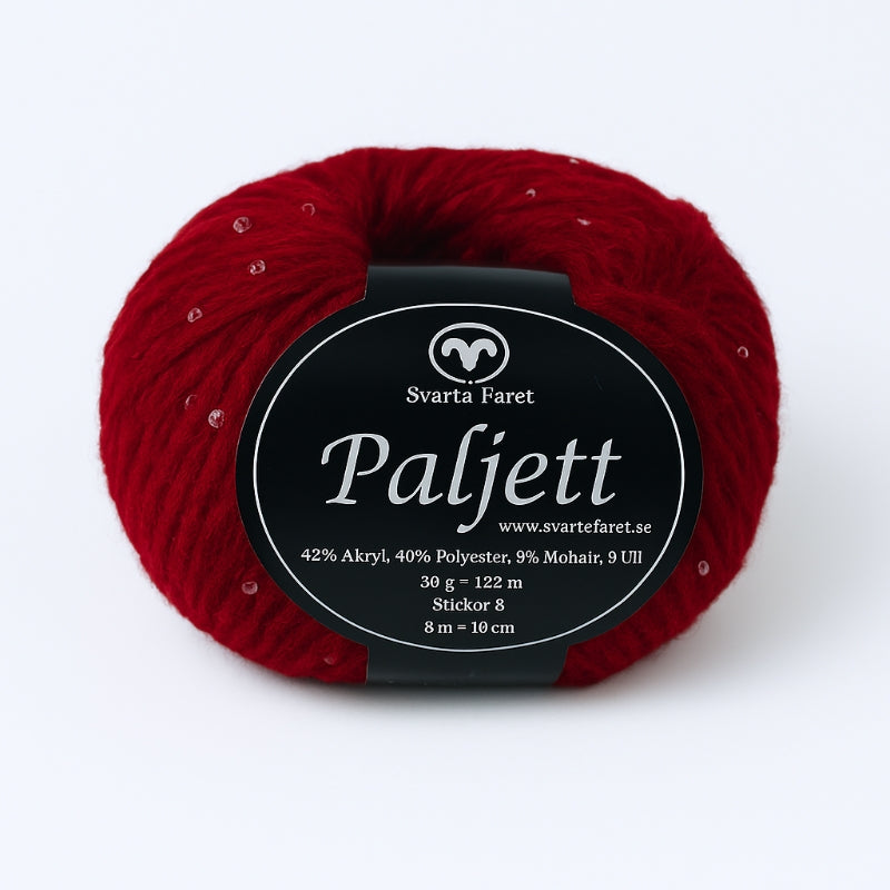 Paljett garn från Svarta Fåret - Glittrigt festgarn 50g