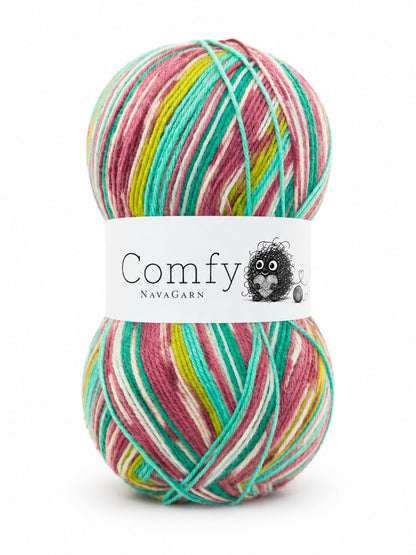 Sockgarn Happy Comfy 75% merinoull 100g 