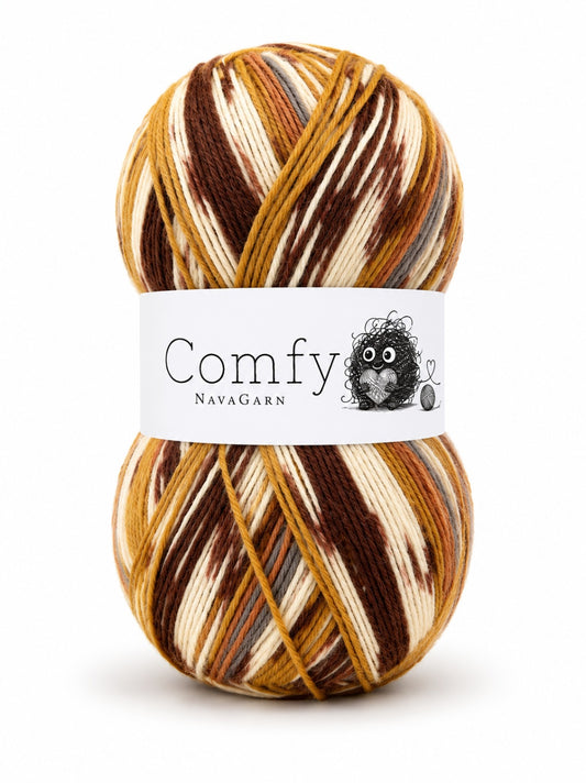 Sockgarn Happy Comfy 75% merinoull 100g 