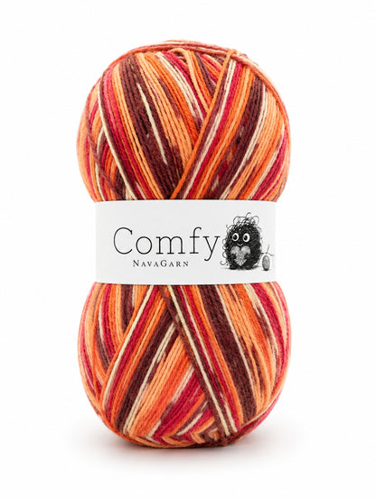 Sockgarn Happy Comfy 75% merinoull 100g 