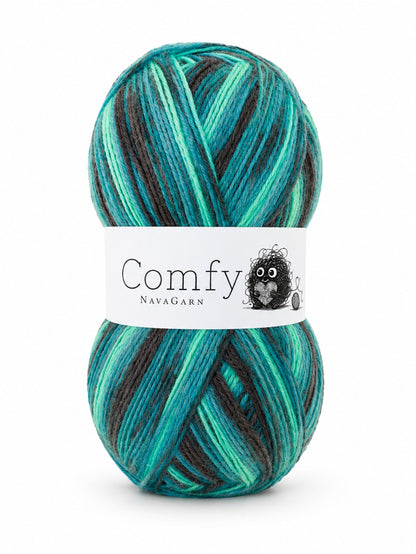 Sockgarn Happy Comfy 75% merinoull 100g 