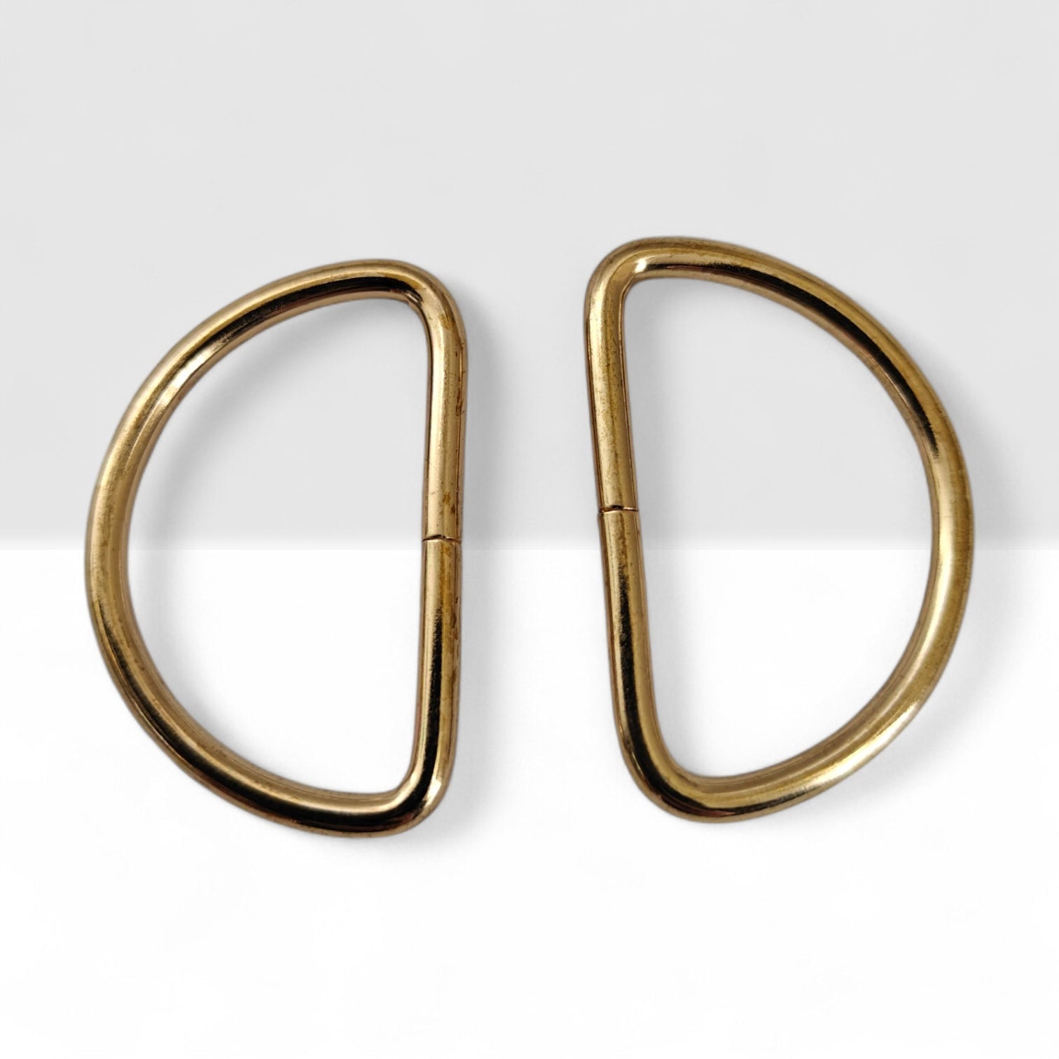 Väskbeslag D-ringar 38mm guldfärgade
