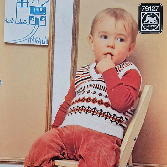 Vintage Stickmönster 79127 Marks&Katten 1970-tal - Retro Original Barnkläder