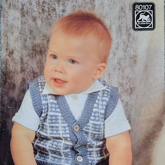 Vintage Stickmönster 80107 Marks&Katten 1980-tal  Retro Original Barnkläder