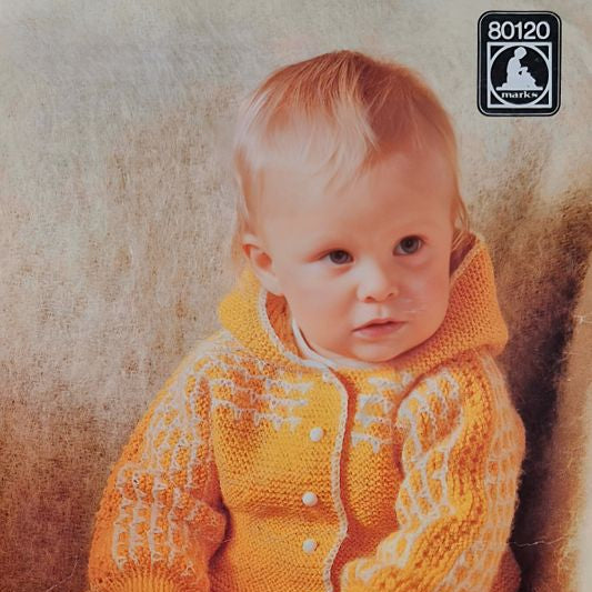 Vintage Stickmönster 80120 Marks&Katten 1980-tal  Retro Original Barnkläder