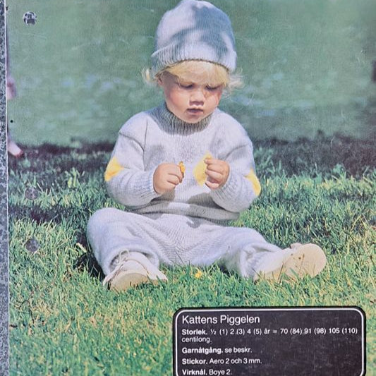 Vintage Stickmönster 84022 Marks&Katten 1980-tal - Retro Original Barnkläder