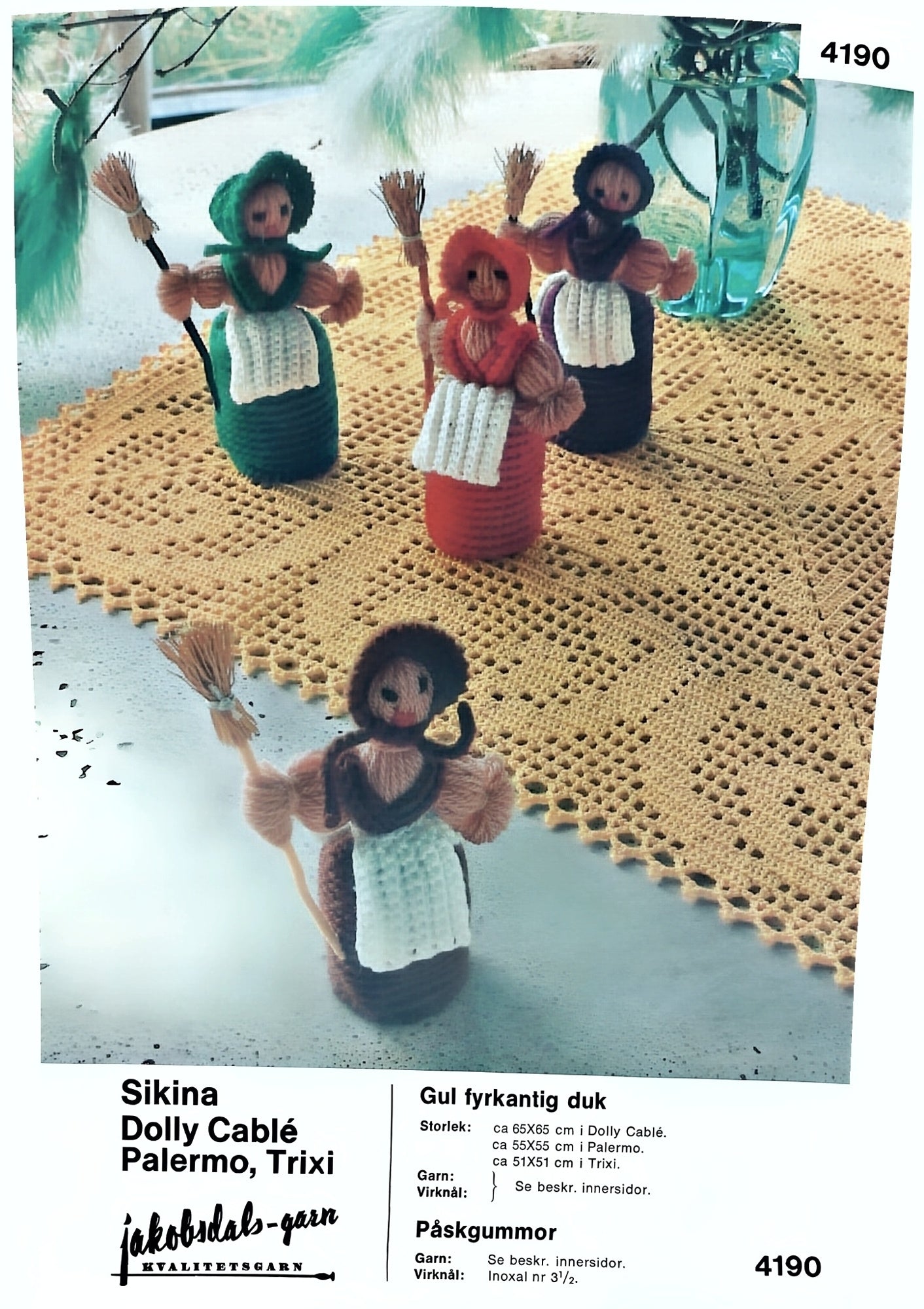 Vintage virkmönster – Duk påsk| Jakobsdal 4190 | Original mönster