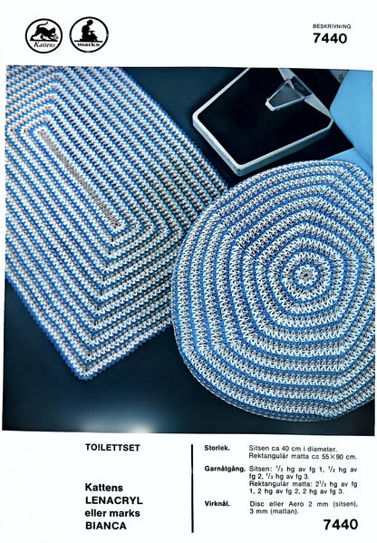 Vintage virkmönster – Mattor | M&K nr 7440 | Original mönster.