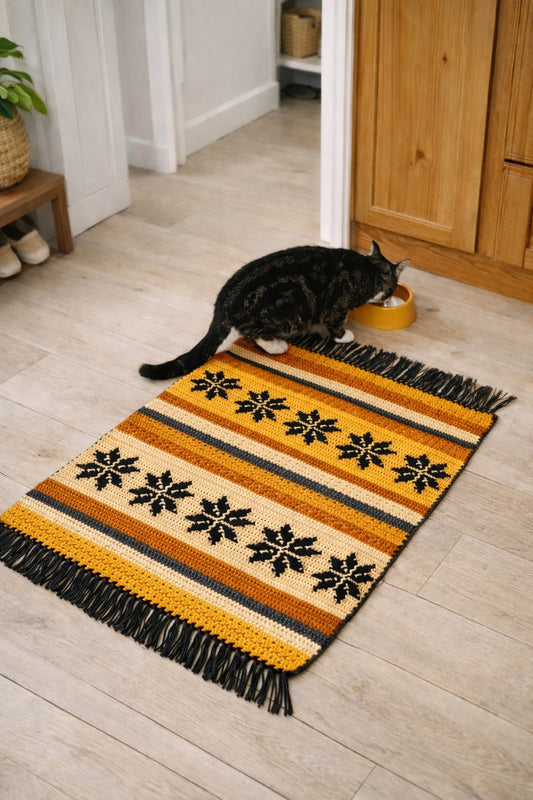 Vintage virkmönster – Mattor | M&K nr 78165 | Original mönster makrame navagarn