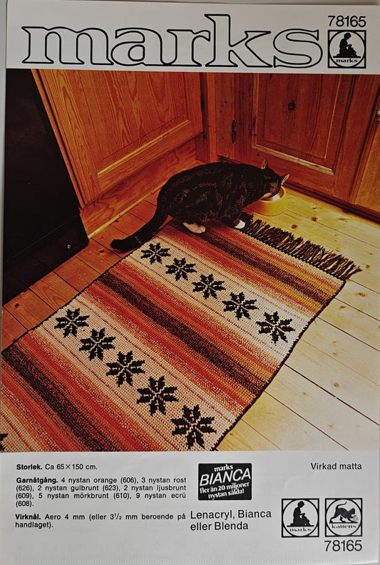 Vintage virkmönster – Mattor | M&K nr 78165 | Original mönster makrame navagarn originalbild