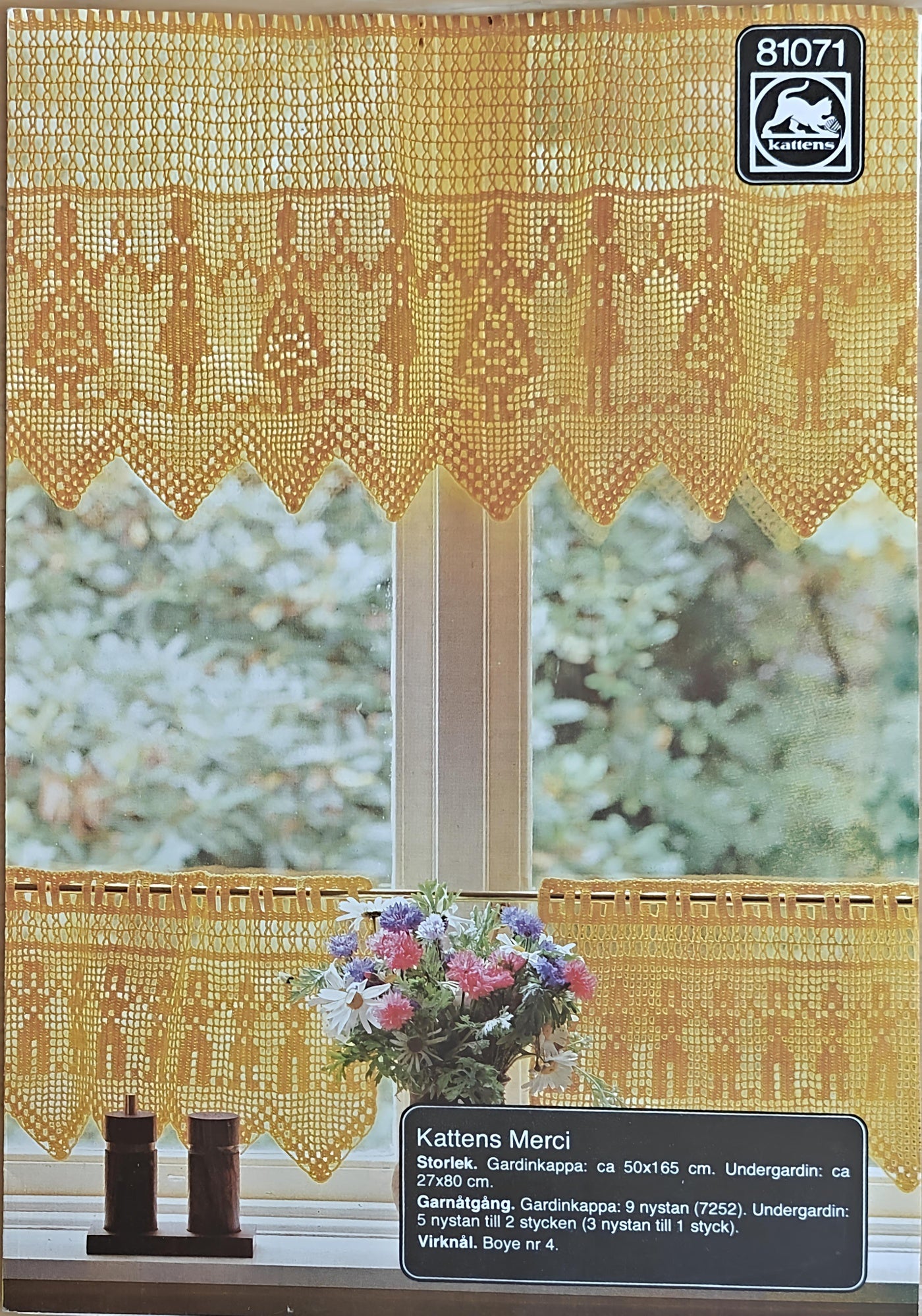 Vintage virkmönster – PåskGardin | Marks &  katten nr 81071 | Original mönsterblad