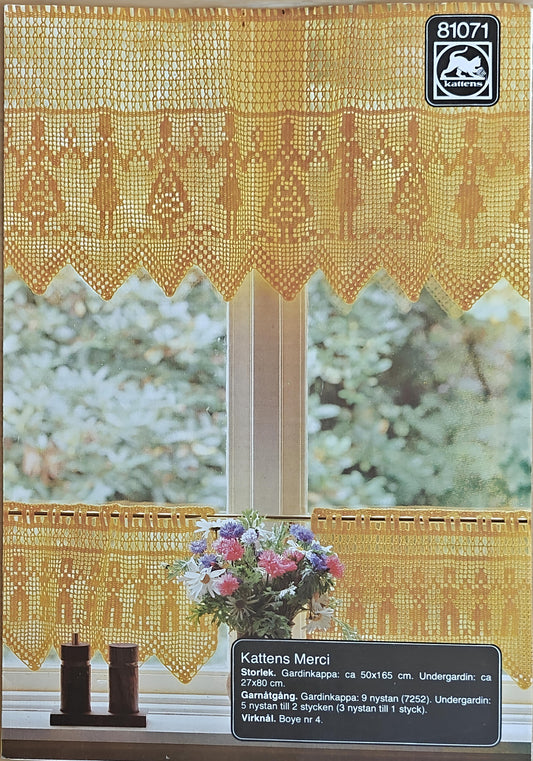 Vintage virkmönster – PåskGardin | Marks &  katten nr 81071 | Original mönsterblad