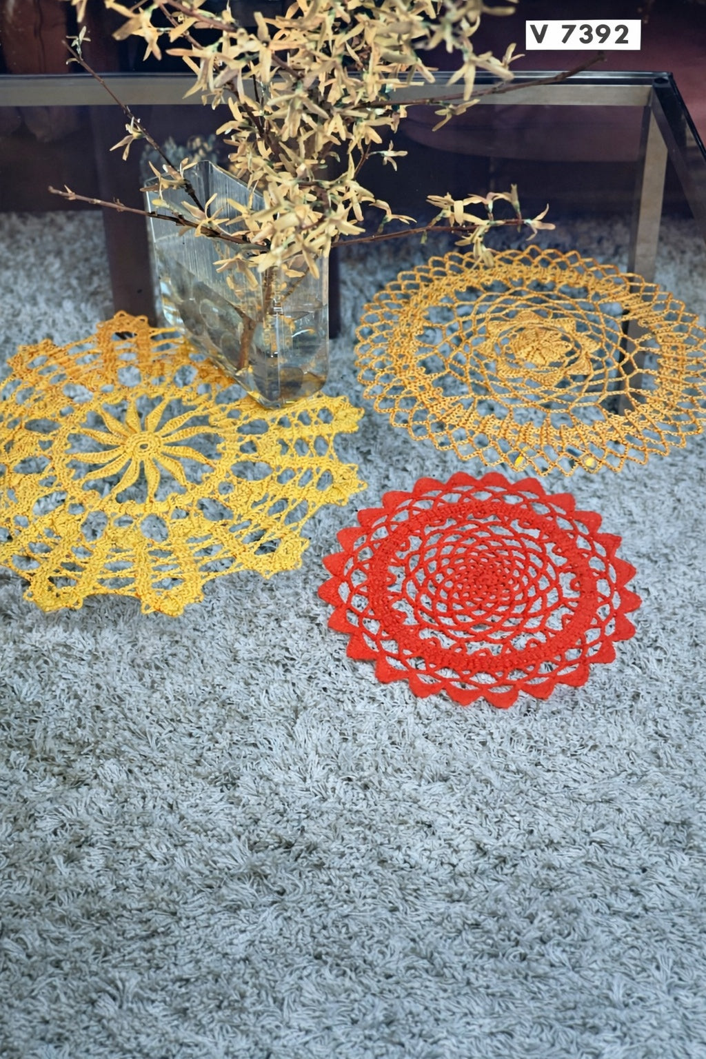 Vintage virkmönster – Påskdukar | Nordiska V7392 | Original mönster påsk