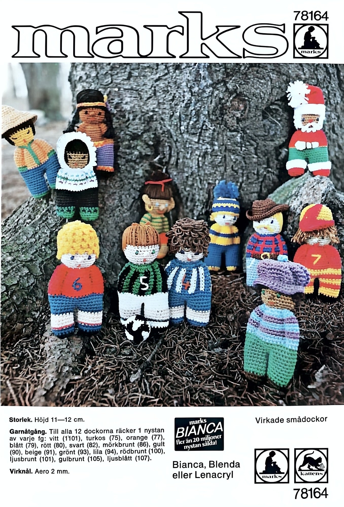 Vintage virkmönster – Smådockor | M&K nr 78164 | Original mönster