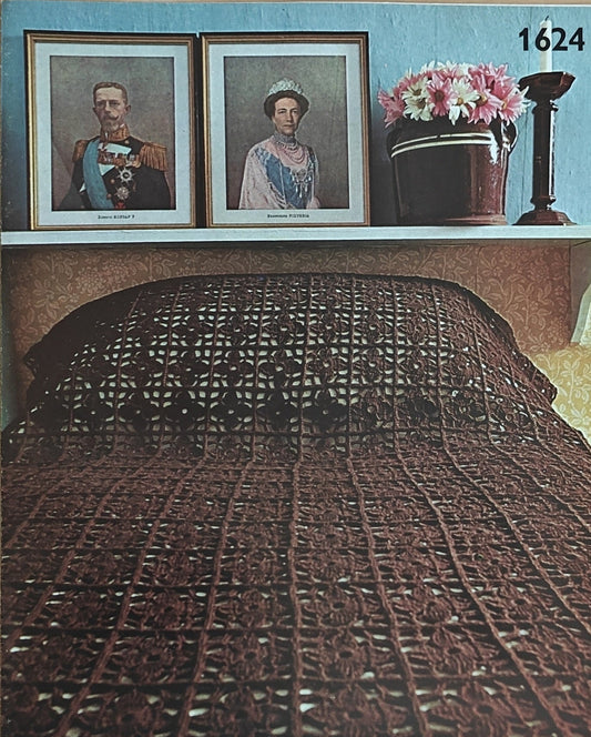 Vintage virkmönster – Överkast | Brunners 1624| Original mönster