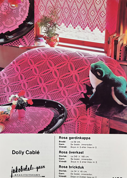 Virkmönster - Överkast, duk och gardin Jacobsdal 4108 originalmönster