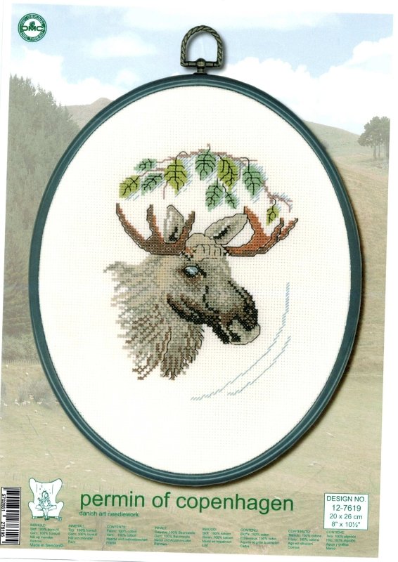 Älgmotiv 12 - 7619 - NavaGarn