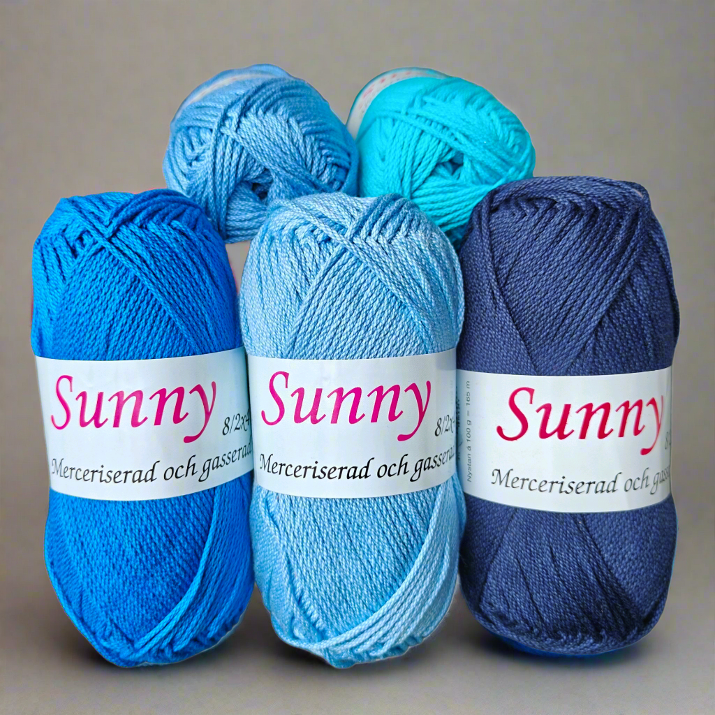 Sunny 100g - Merceriserat och Gasserat Bomullsgarn