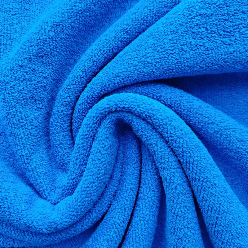 Blå Frotté - Mjukt Bomullstyg för Badkläder & Hantverk - NavaGarn