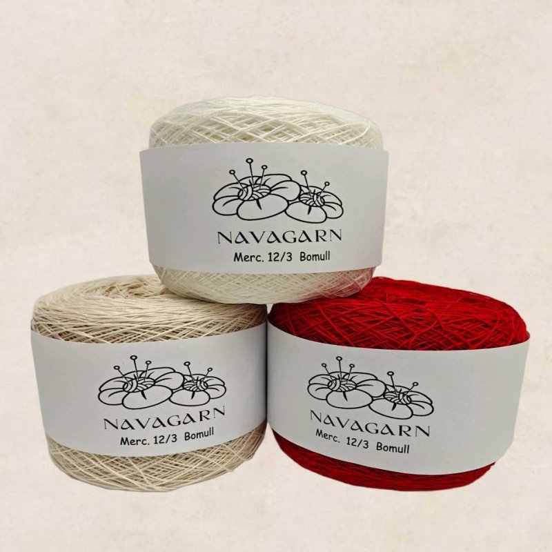 Bomullsgarn 12/3 - Ekologiskt Merceriserat Bomullsgarn - NavaGarn