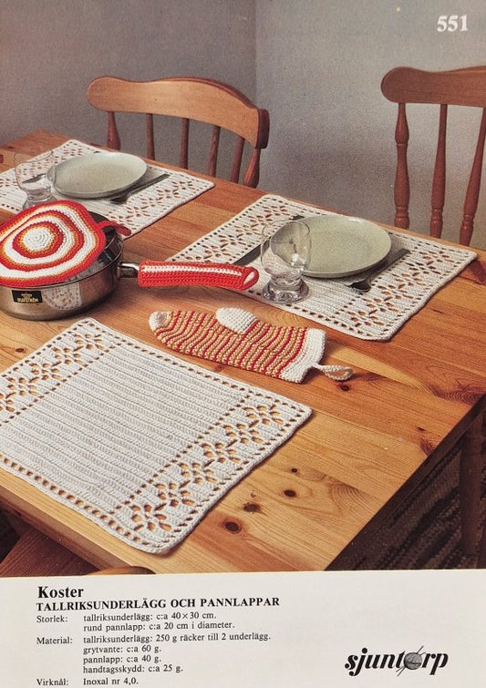 Bordstabletter och grytlapp - NavaGarn
