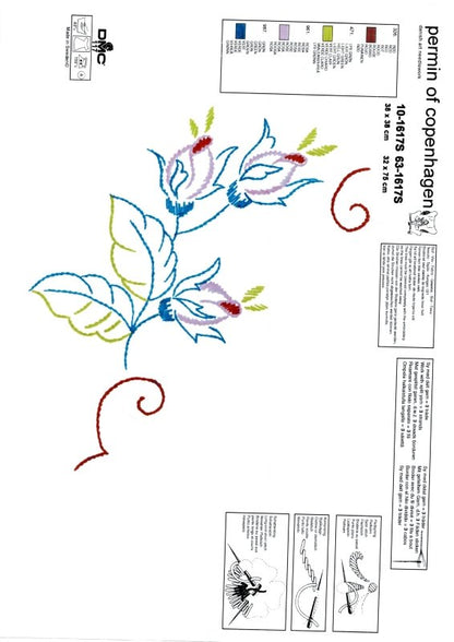 🎨 Broderiduk Permin 10 - 1617 - Lin/Bomull 38x38cm Förritad - NavaGarn
