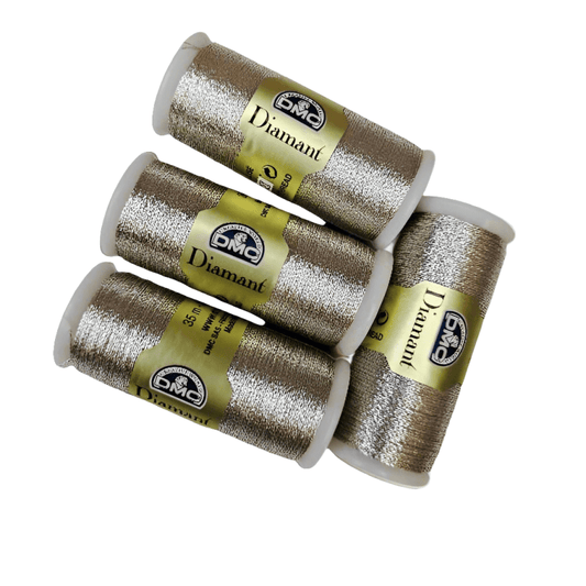 ✨ DMC Diamant Silvertråd - Metallisk Broderitråd - NavaGarn