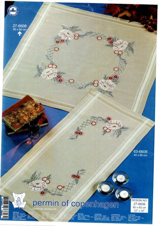 🌾 Duk i Lin Permin 27 - 6606 - Bomull/Lin/Viskos 80x80cm - NavaGarn