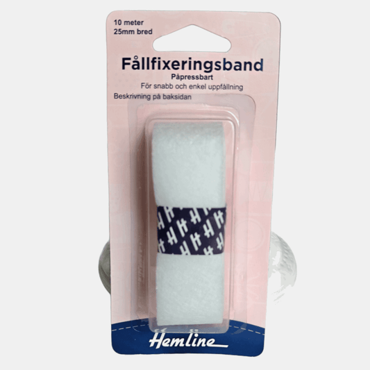 Fållfixeringsband Hemline 25mm x 10m - Strykbart Band för Fållar - NavaGarn