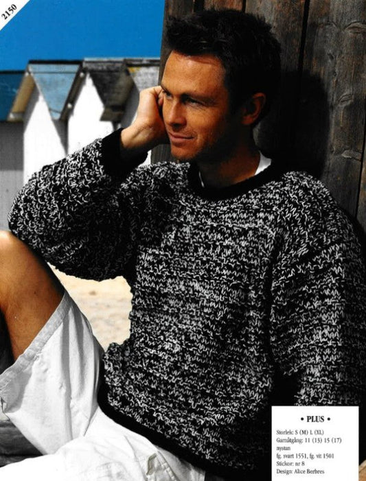 Herrtröja 2150 Almedahls - Klassiskt Stickmönster Digital Nedladdning - NavaGarn