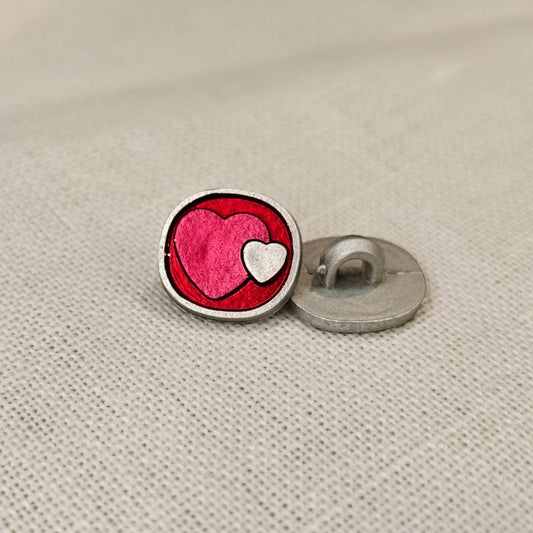Hjärtlig plastknapp - NavaGarn