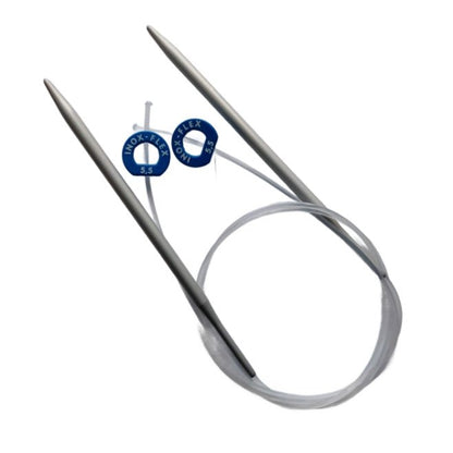 Inox Flex - sticka - Ergonomiska Stickor för Bekvämt Stickning 60cm - NavaGarn