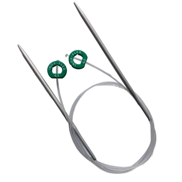 Inox Flex - sticka - Ergonomiska Stickor för Bekvämt Stickning 60cm - NavaGarn