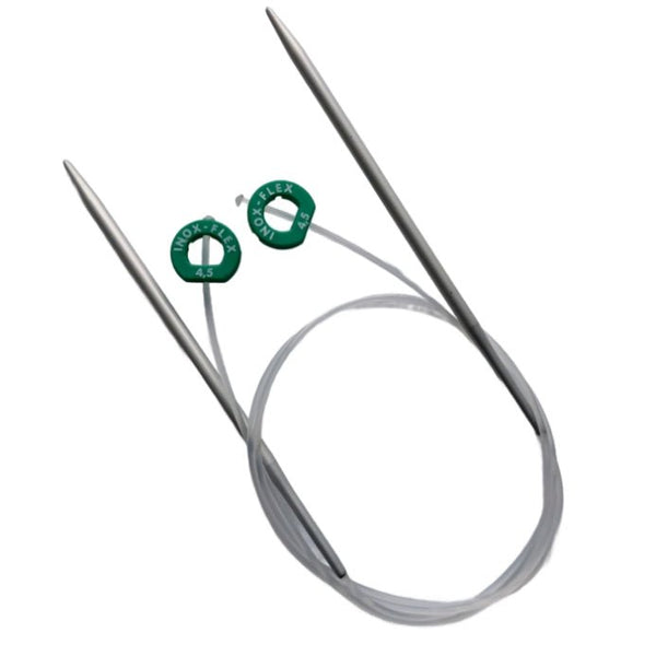 Inox Flex - sticka - Ergonomiska Stickor för Bekvämt Stickning 60cm - NavaGarn