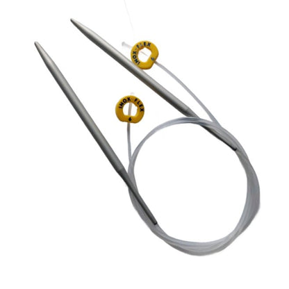 Inox Flex - sticka - Ergonomiska Stickor för Bekvämt Stickning 60cm - NavaGarn