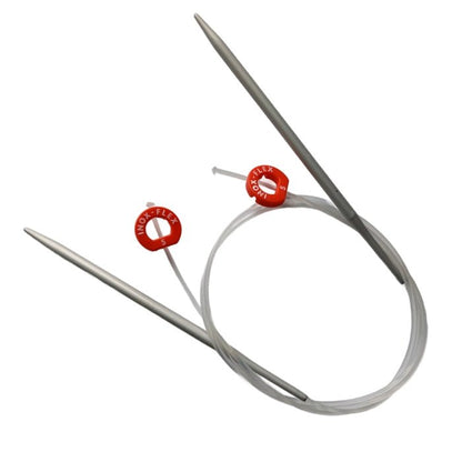 Inox Flex - sticka - Ergonomiska Stickor för Bekvämt Stickning 60cm - NavaGarn