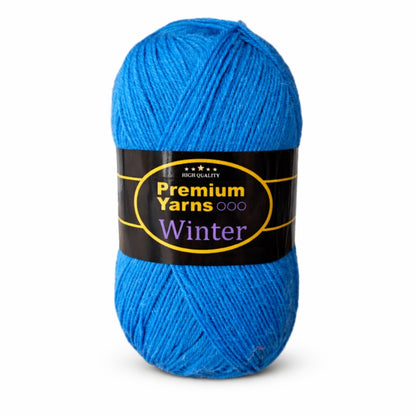 Winter sockgarn merino akryl navagarn blå Ull
