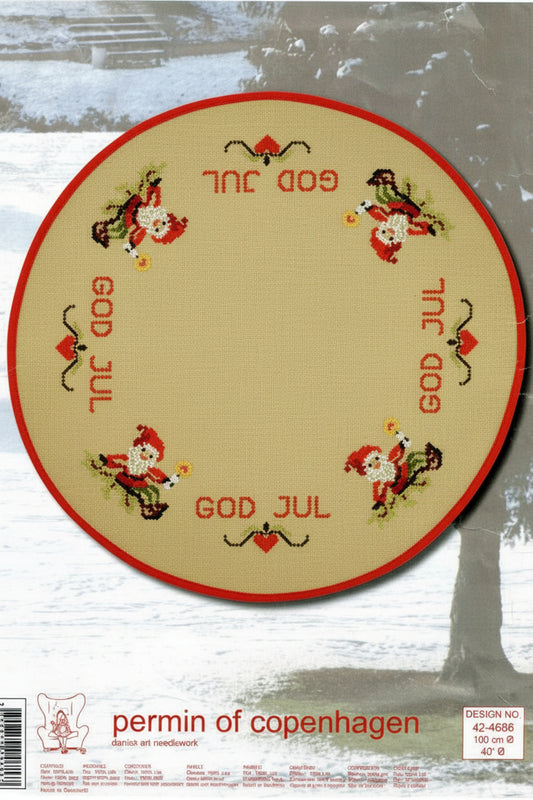 🎄 Julgransmatta Permin 42 - 4686 - Juteväv Korsstygn 100cm - NavaGarn