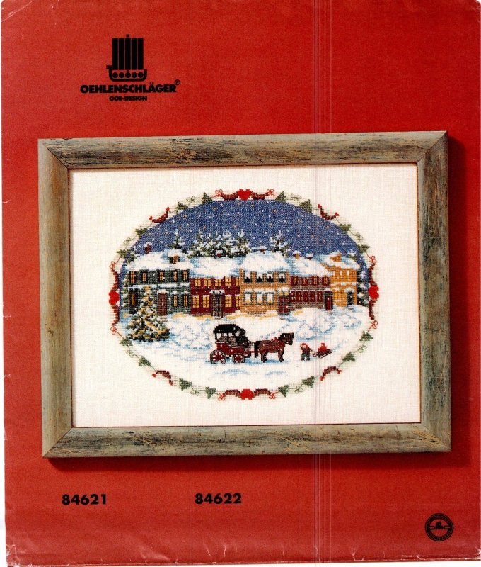 🎄 Jultavla Oehlenschläger 84622 - Korsstygn 30x40cm Med Ram - NavaGarn