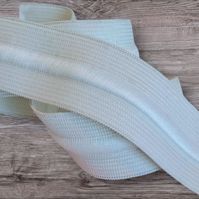 Kanalresår 30mm Vit - Högkvalitativt Elastiskt Band per Meter - NavaGarn