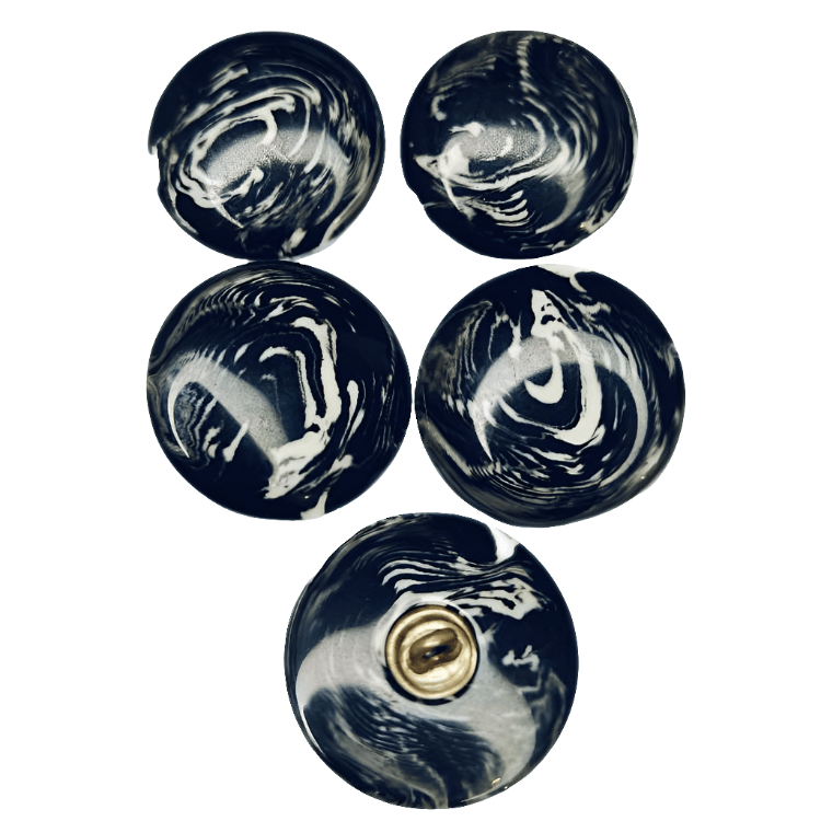 Knapp Aurora 22mm - Glansig Polyesterknapp - NavaGarn