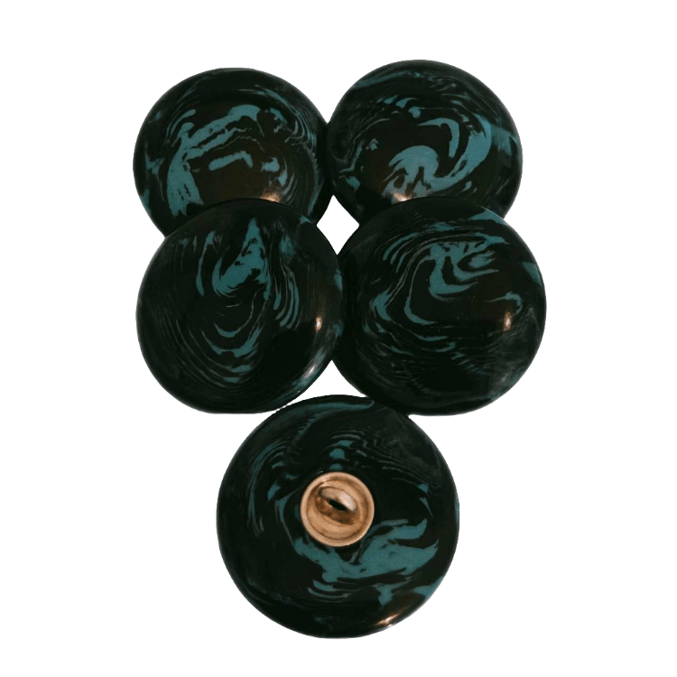 Knapp Aurora 22mm - Glansig Polyesterknapp - NavaGarn