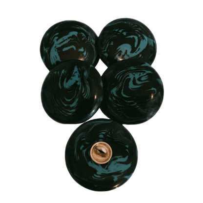 Knapp Aurora 22mm - Glansig Polyesterknapp - NavaGarn