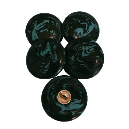 Knapp Aurora 22mm - Glansig Polyesterknapp - NavaGarn